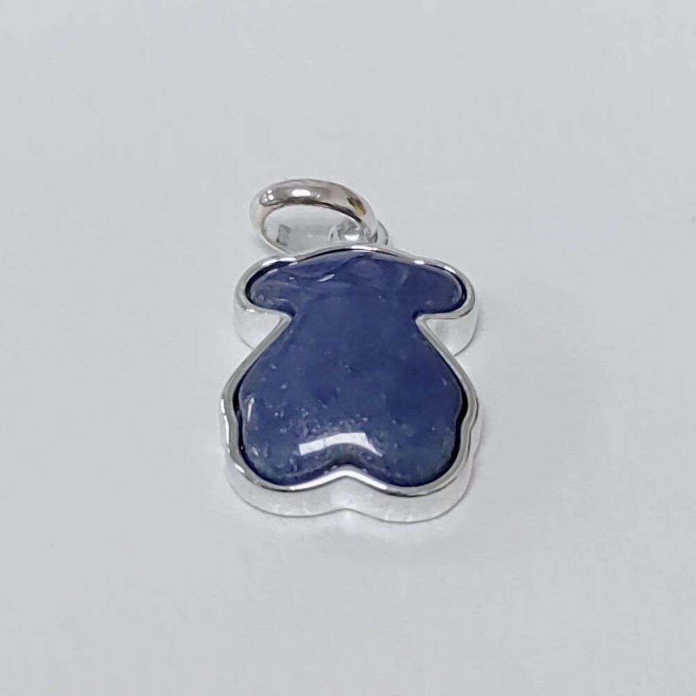TOUS Pendant Charm Silver New Color Pendant with Dumortierite for Necklace